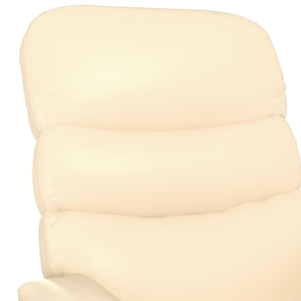 vidaXL Reclinerfåtölj gräddvit konstläder Creme