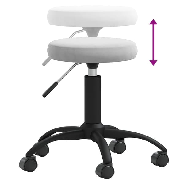 vidaXL Massagepall ljusgrå sammet grå