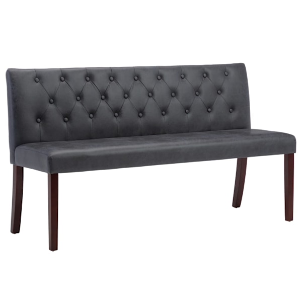 vidaXL Bänk 148,5 cm konstmocka grå grå