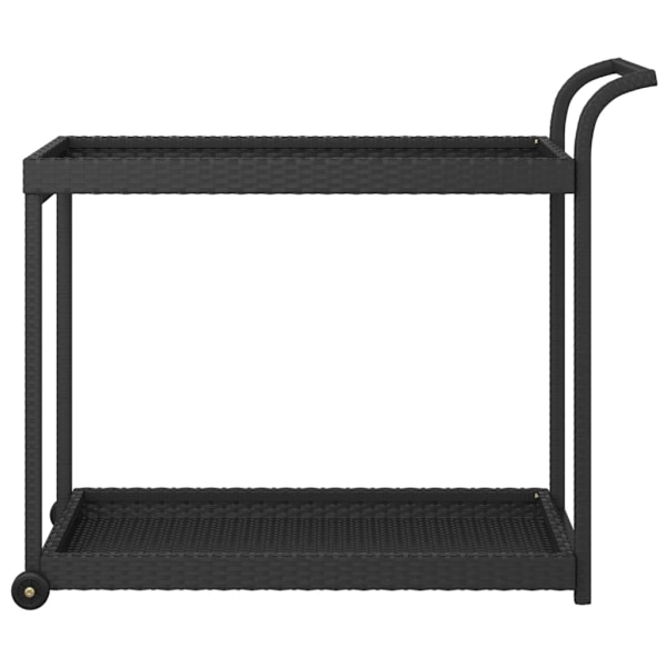 vidaXL Serveringsvagn svart 100x45x83 cm konstrotting Svart