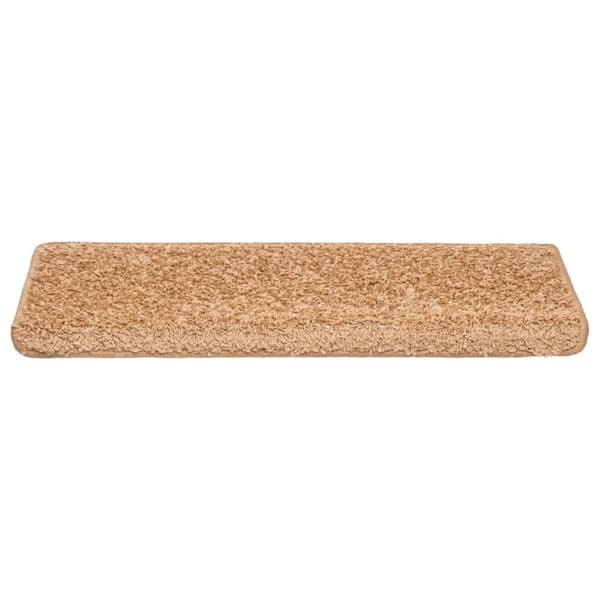 vidaXL Trappmattor 10 st 65x21x4 cm beige rektangulär kant Beige