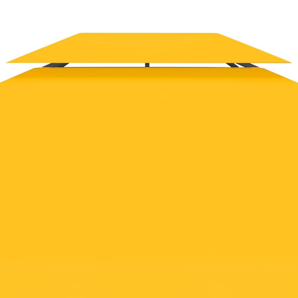 vidaXL Paviljongtak med ventilering 310 g/m² 4x3 m gul Gul