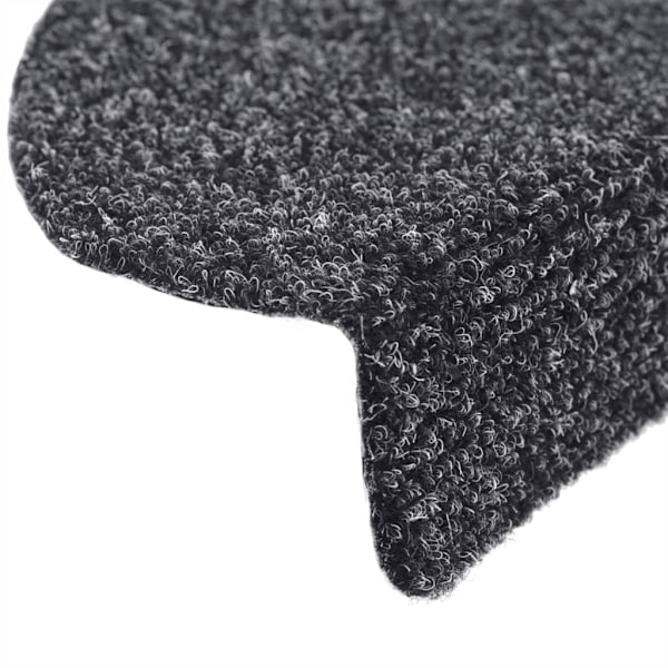 vidaXL Trappstegsmattor självhäftande 5 st mörkgrå 65x21x4 cm brodyr grå
