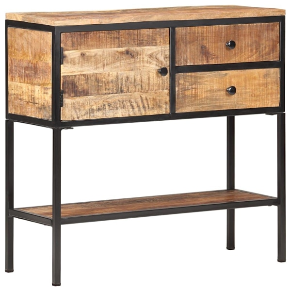 vidaXL Skänk 85x30x80 cm grovt mangoträ Brun