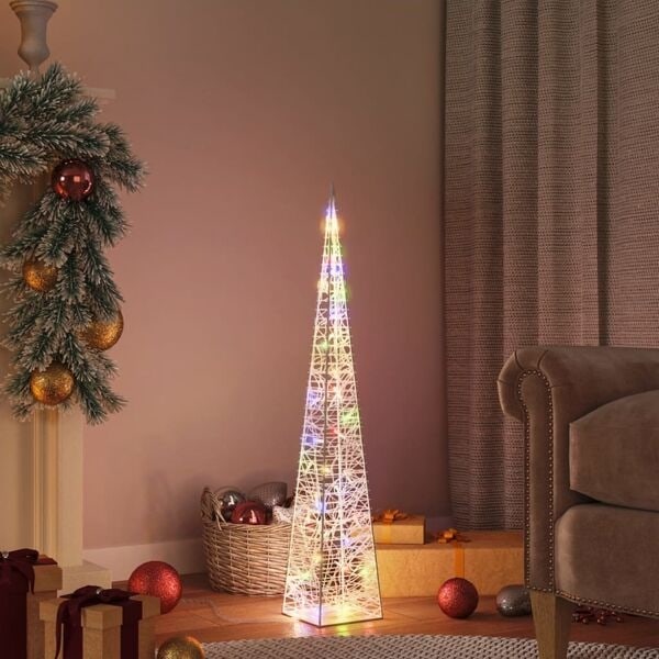 vidaXL Ljuskon LED akryl flerfärgad 90 cm multifärg