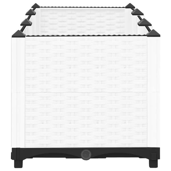 vidaXL Upphöjd odlingslåda 120x40x38 cm polypropen Grå