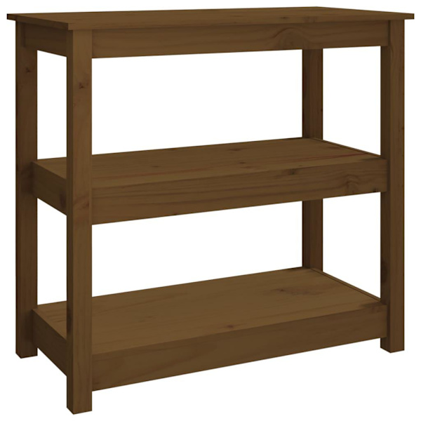 vidaXL Konsolbord honungsbrun 80x40x74 cm massiv furu Brun