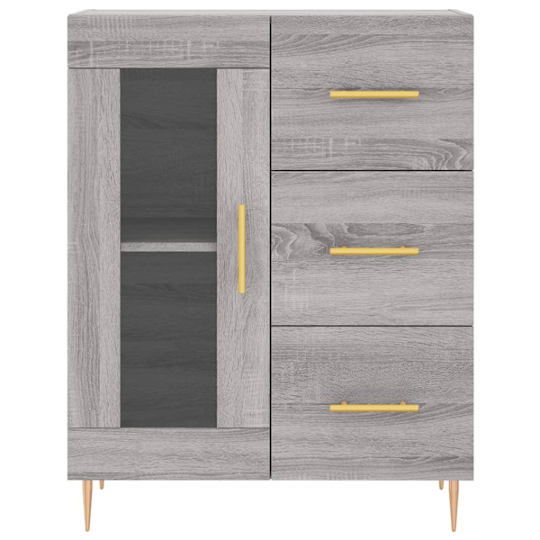 vidaXL Högskåp Grå Sonoma 69,5x34x180 cm konstruerat trä Grå