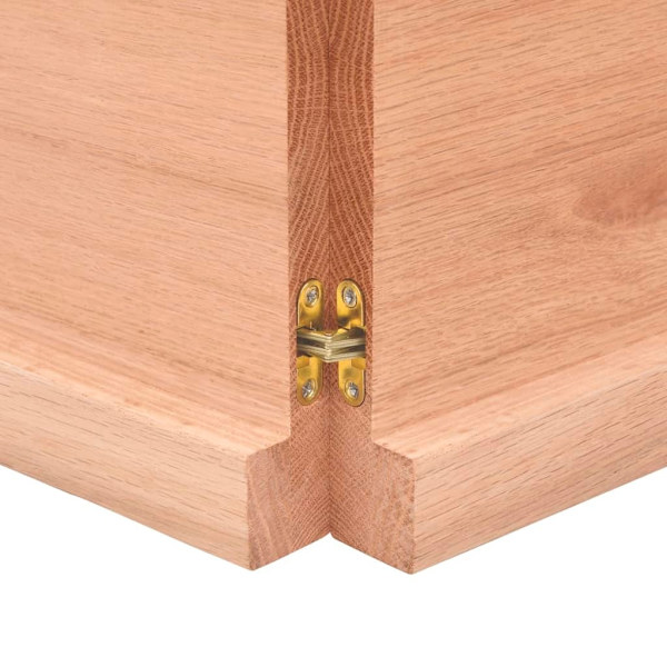 vidaXL Bänkskiva badrum ljusbrun 160x60x(2-4) cm behandlat massivt trä Brun