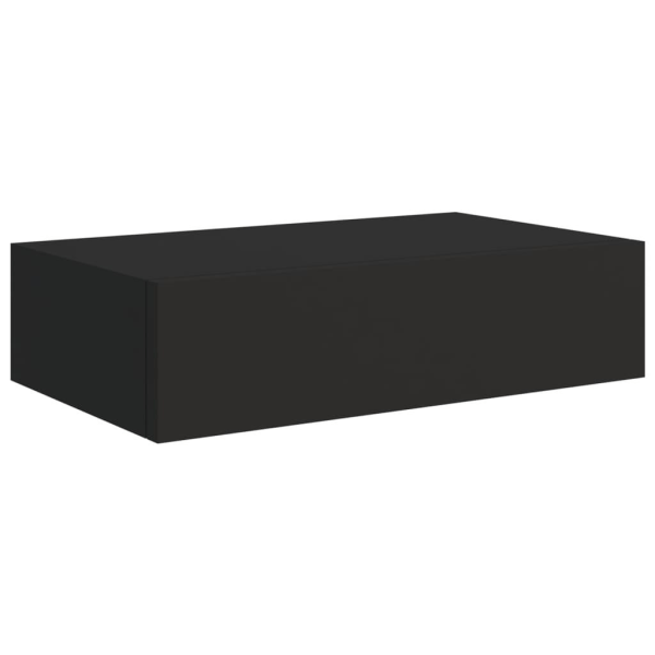 vidaXL Väggmonterad låda svart 40x23,5x10 cm MDF Svart
