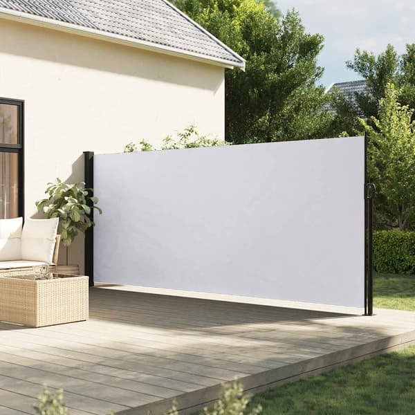 vidaXL Indragbar sidomarkis vit 180x300 cm Vit