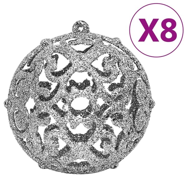 vidaXL Julgranskulor 111 delar silver polystyren Silver