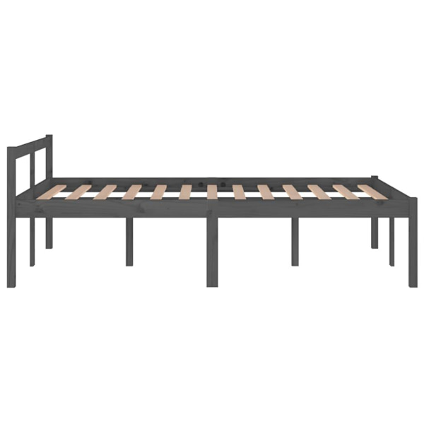 vidaXL Säng grå 120x200 cm massiv furu Grå