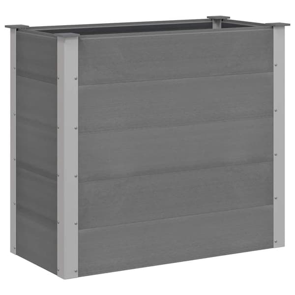 vidaXL Odlingslåda upphöjd WPC 100x50x91 cm grå grå