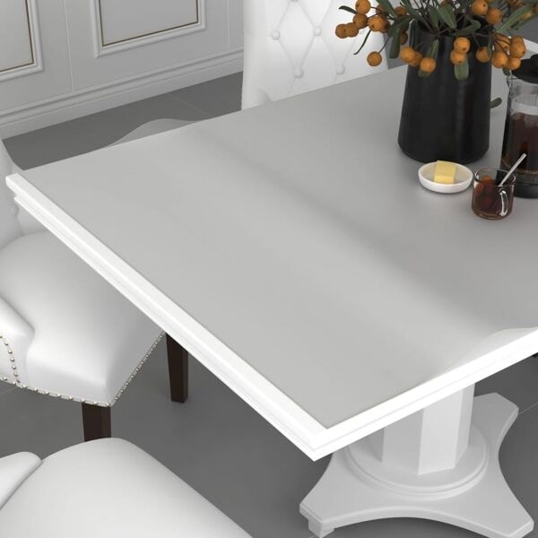 vidaXL Bordsskydd matt Ø 180x90 cm 2 mm PVC Transparent