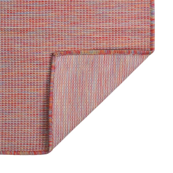 vidaXL Utomhusmatta plattvävd 140x200 cm röd Röd