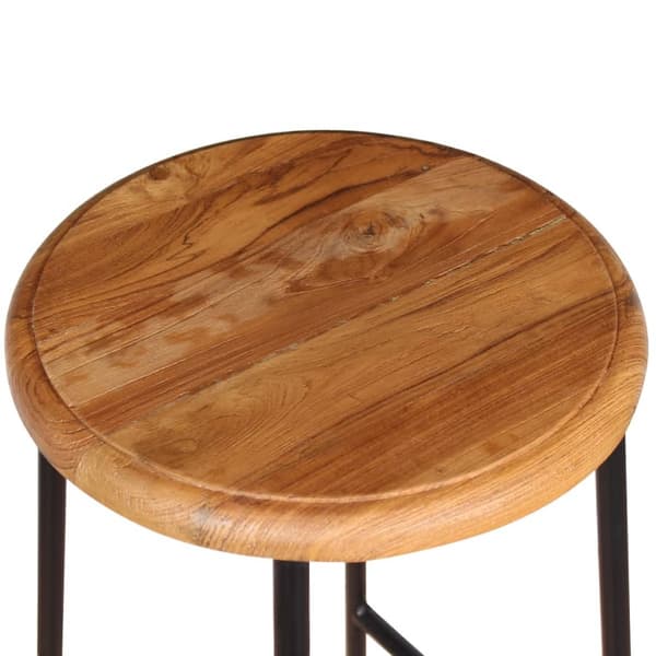 vidaXL Barstolar 2 st massiv teak Brun