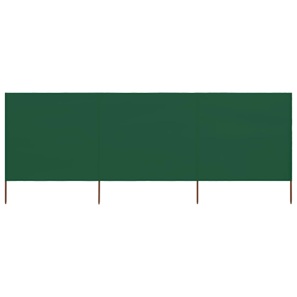 vidaXL Vindskydd 3 paneler tyg 400x120 cm grön Grön