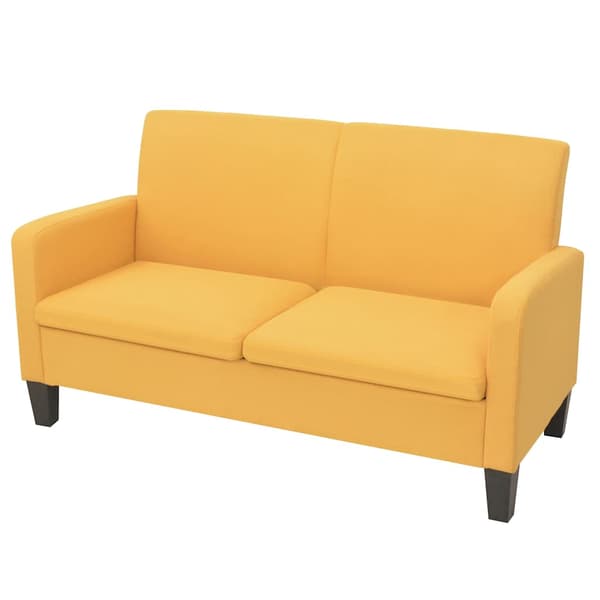 vidaXL 2-sitssoffa 135x65x76 cm gul Gul
