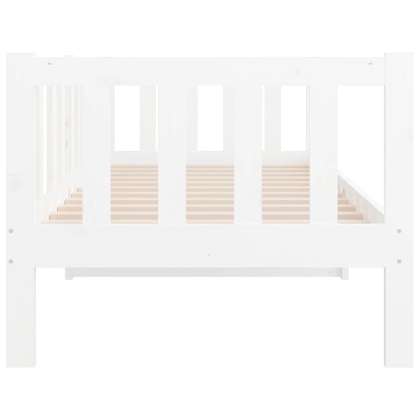 vidaXL Dagbädd utan madrass vit 80x200 cm massiv furu Vit
