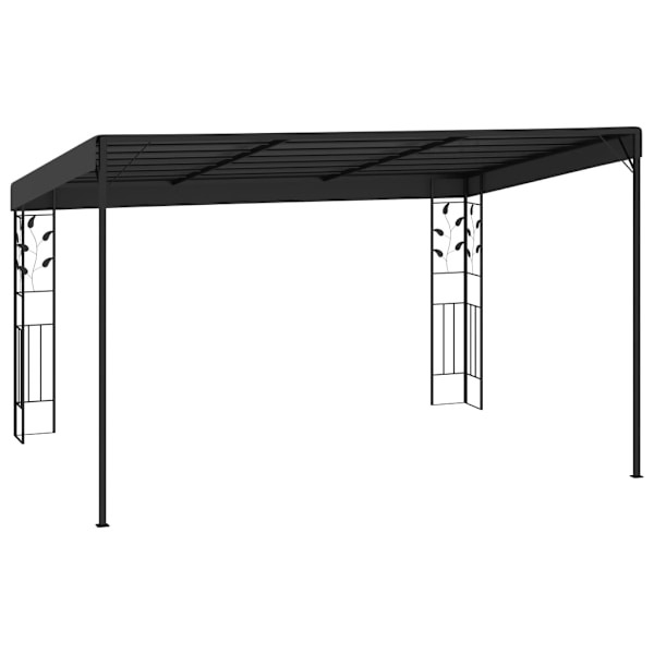 vidaXL Väggmonterad paviljong 4x3x2,5 m antracit Antracit