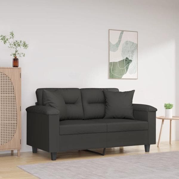 vidaXL Prydnadskuddar 2 st mörkgrå 40x40 cm mikrofibertyg Grå