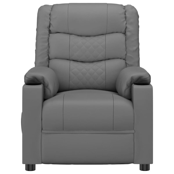 vidaXL Reclinerfåtölj grå konstläder Grå