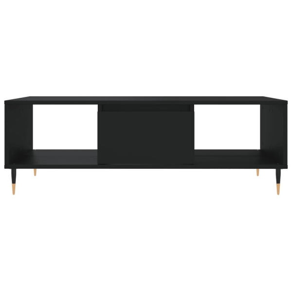 vidaXL Soffbord svart 104x60x35 cm konstruerat trä Svart