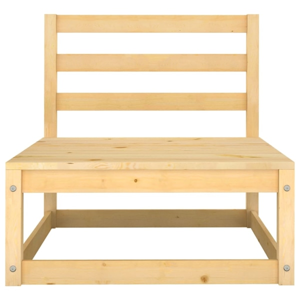 vidaXL Loungegrupp 3 delar massiv furu Brun