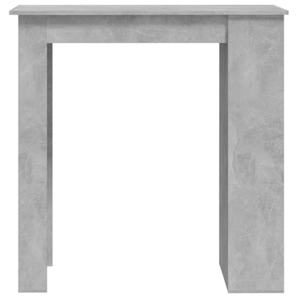 vidaXL Barbord med förvaringshyllor betonggrå 102x50x103,5cm spå grå