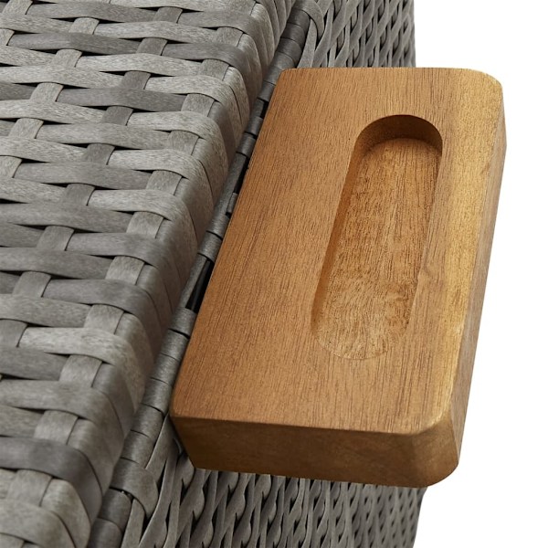 vidaXL Dynbox ljusgrå 120x65x61 cm konstrotting grå
