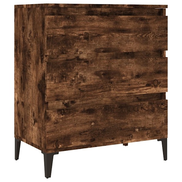vidaXL Byrå rökfärgad ek 60x35x70 cm konstruerat trä Brun