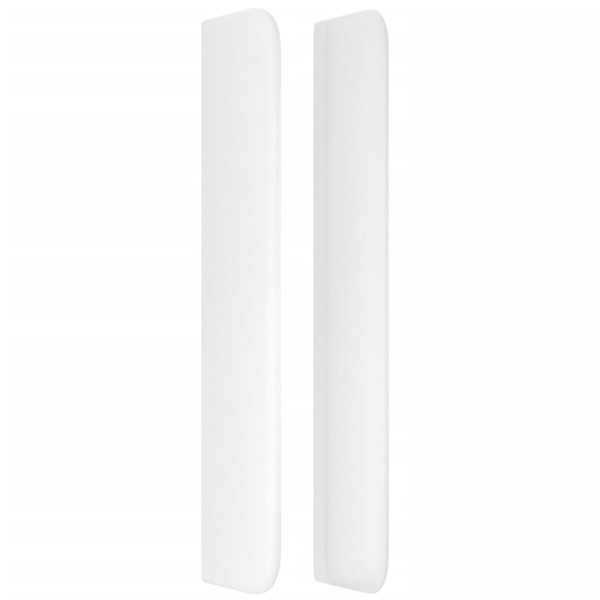 vidaXL Sänggavel med kanter vit 83x16x118/128 cm konstläder Vit