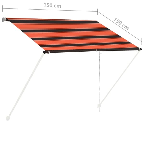 vidaXL Markis 150x150 cm orange och brun multifärg