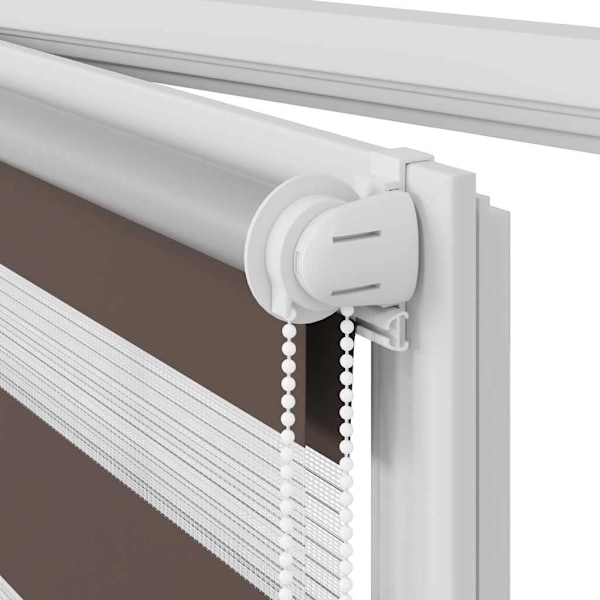 vidaXL Rullgardin randig brun 70 x 120 cm transparent Brun