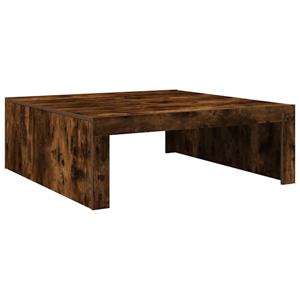 vidaXL Soffbord rökfärgad ek 100x100x35 cm konstruerat trä Brun