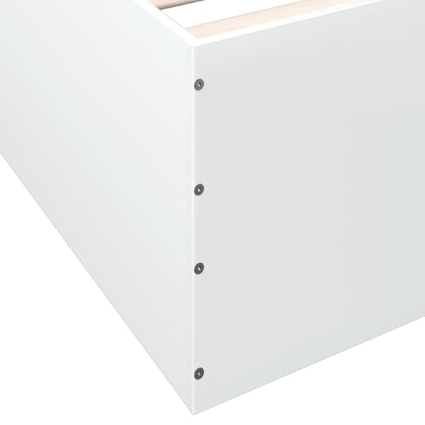 vidaXL Sängram vit 100x200 cm konstruerad trä Vit