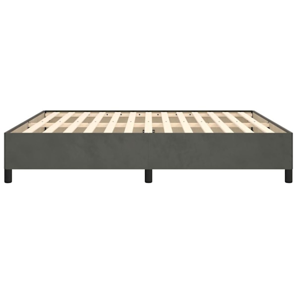 vidaXL Sängram mörkgrå 160x200 cm sammet Grå