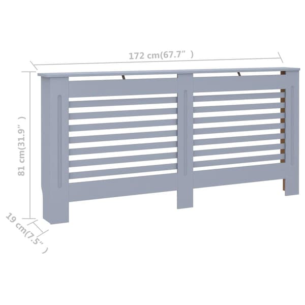 vidaXL Elementskydd antracit 172x19x81,5 cm MDF Antracit