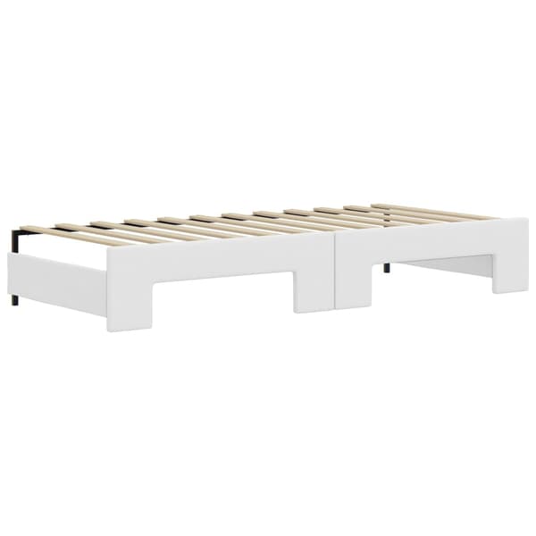 vidaXL Dagbädd utdragbar vit 90x200 cm konstläder Vit