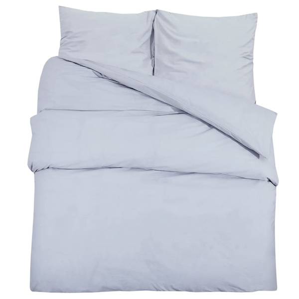 vidaXL Bäddset grå 200x200 cm bomull Grå