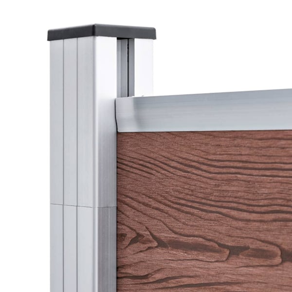 vidaXL Staketpanel WPC 1391x186 cm brun Brun