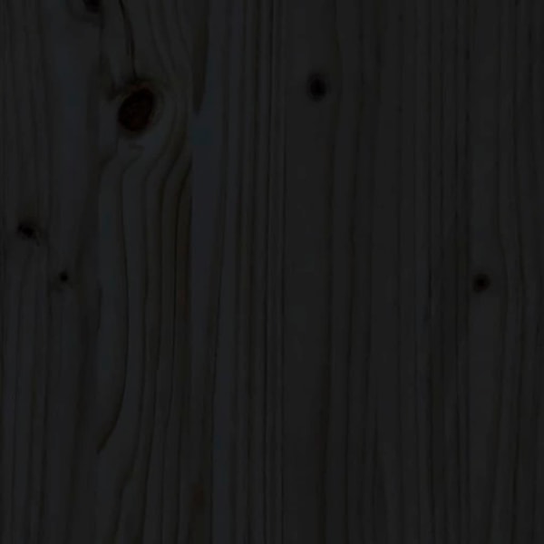 vidaXL Sängram svart massivt trä 90x200 cm enkelsäng Svart