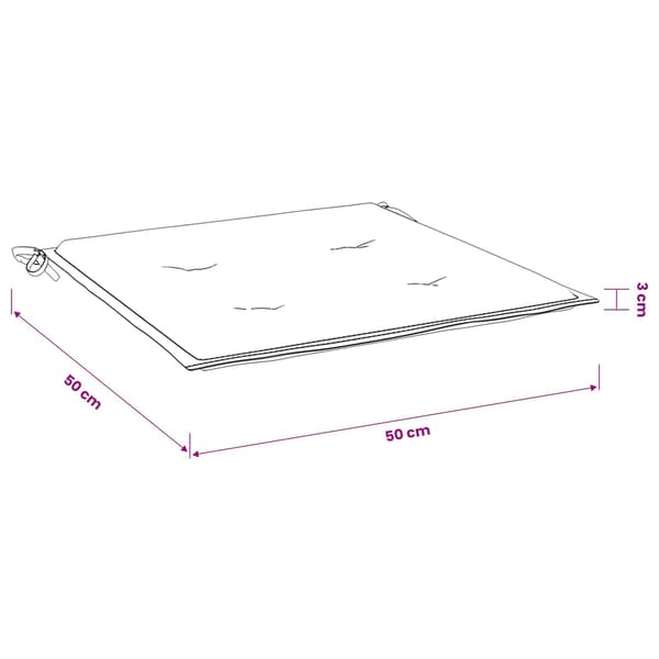 vidaXL Stolsdynor 4 st grå 50x50x3 cm oxfordtyg grå