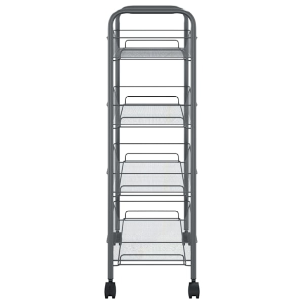 vidaXL Rullvagn 4 våningar grå 46x26x85 cm järn grå