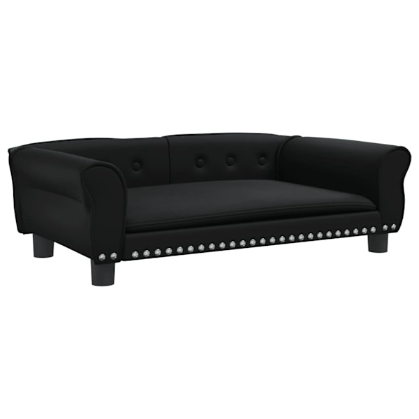 vidaXL Hundbädd svart 95x55x30 cm konstläder Svart