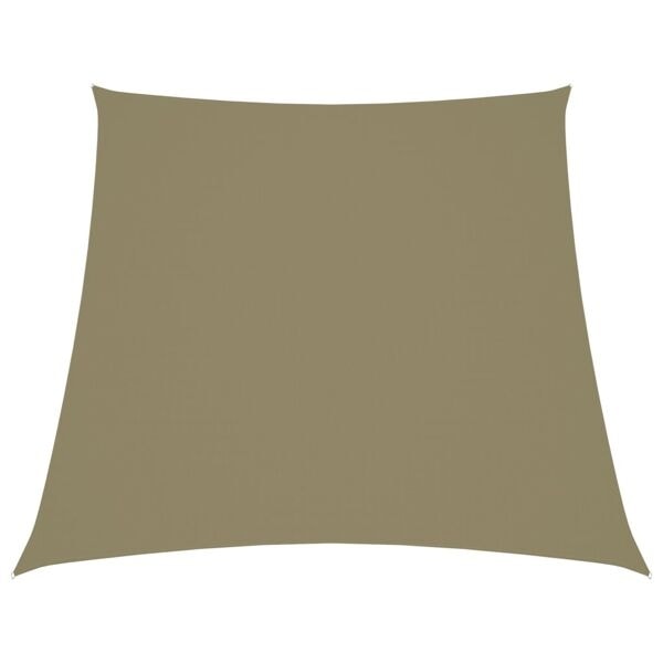 vidaXL Solsegel oxfordtyg trapets 2/4x3 m beige Beige