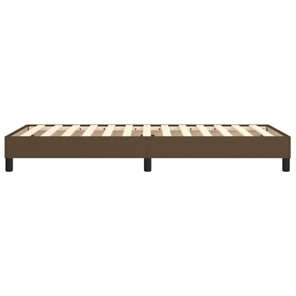 vidaXL Sängram utan madrass mörkbrun 90x190 cm tyg Brun