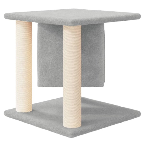 vidaXL Klösträd med sisalpelare ljusgrå 37 cm Grå