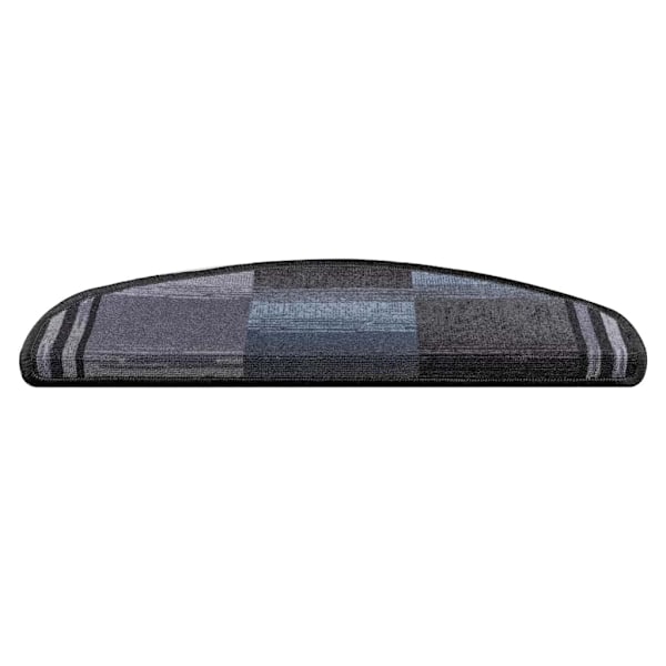 vidaXL Trappstegsmattor självhäftande 10 st 65x21x4 cm svart och grå Svart